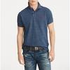 Polo Ralph Lauren SS22 Poloshirt mit gesticktem Logo, Slim Fit, einfarbig, Blau, MNPOKNI1N810210-E50