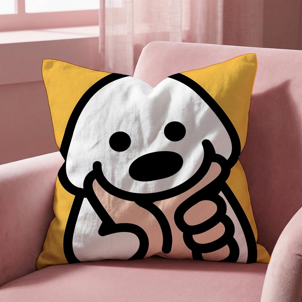 Meme Cute Puppy Memes Cushion Cover MultiScene Pillow Cover for Home  Car  Reversible Soft  Durable for Daily Use