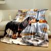 Multi-size Dachshund Theme Print Blanket Warm Soft Fluffy Kids and Adult Sofa Bed Throw Blanket Outdoor Travel Camping