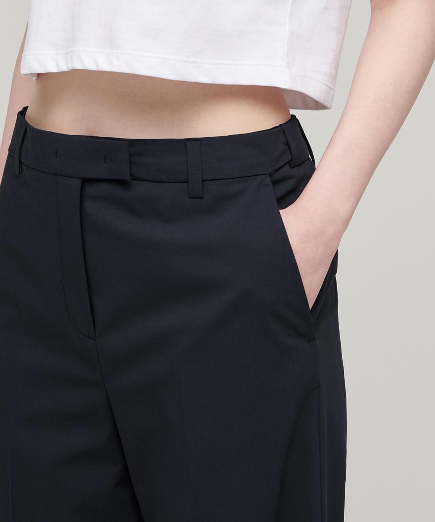 MUSINSA STANDARD WOMAN [Cooltandard] Women'S Wide Hidden Banding Slacks [Navy]