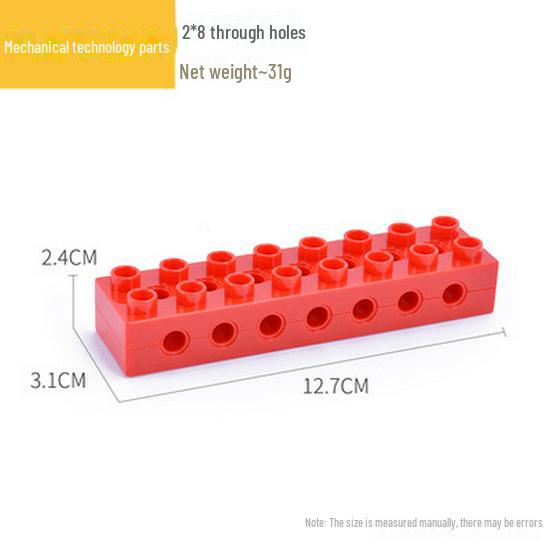 Kompatibilní stavební bloky s velkými částicemi: Příslušenství pro výuku mechanických převodů a robotů (9656 sypkých kusů)