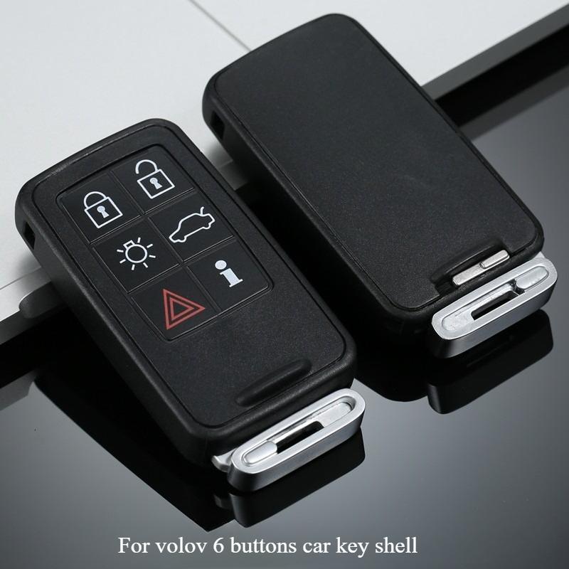 

Для Volvo XC70 XC90 V50 V70 S60 Смарт-карта маленька 5/6 кнопок Автомобільний ключ Футляр Фобс Пустий безключовий доступ Дистанційний автоматичний необрізний вставний аварійний лезо 6 Buttons Key Shell Blade