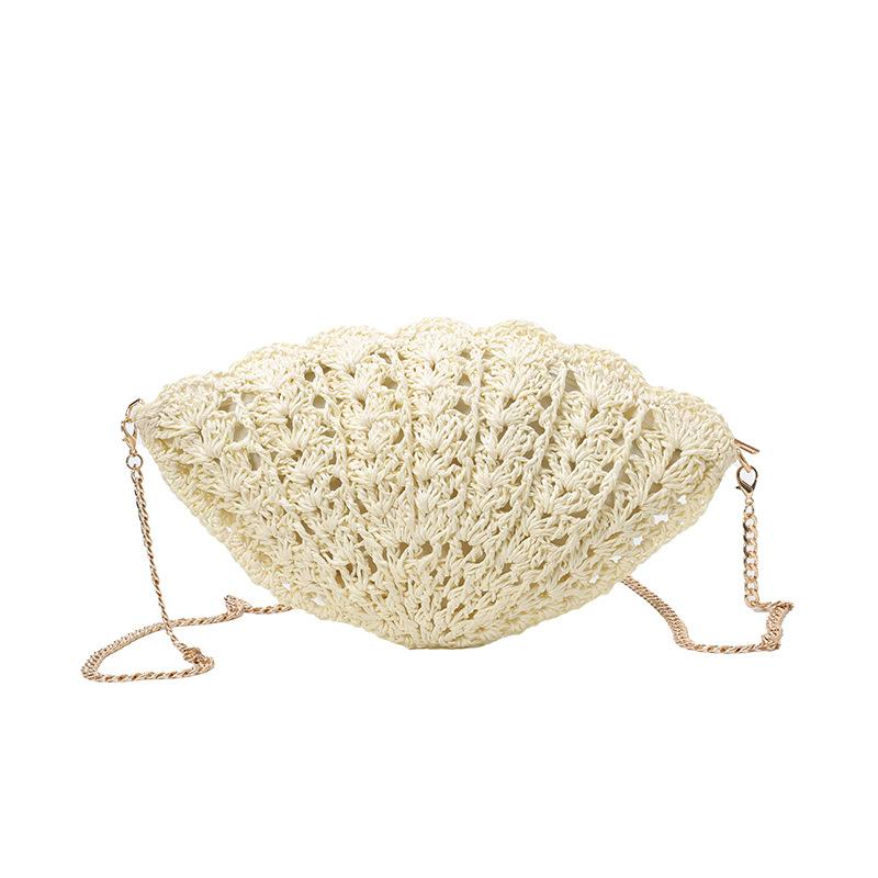 Damenstrohgewebte Tasche Lotusblatt Handgewebte Kleine Handtasche Böhmische Damen Strandtasche Geldbörsen Weben Mädchen Niedliche Umhängetaschen