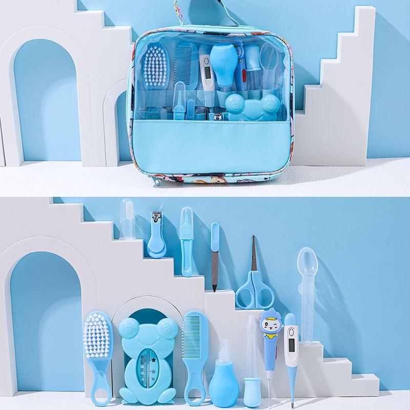 Tragbares 13-teiliges Babypflegeset für Neugeborene, langlebige und sichere Materialien