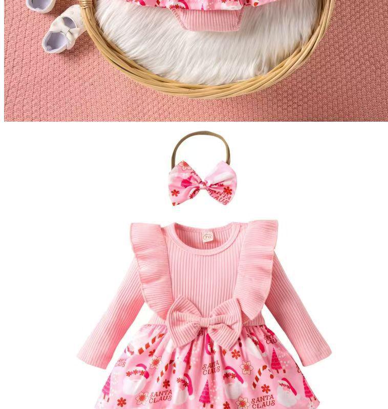 Baby Girl's Bowknot Dress Bodysuit with Hairband (Spring/Autumn)