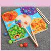 Wooden Color Matching Bead Game Children Hand Eye Coordination Toy Educational