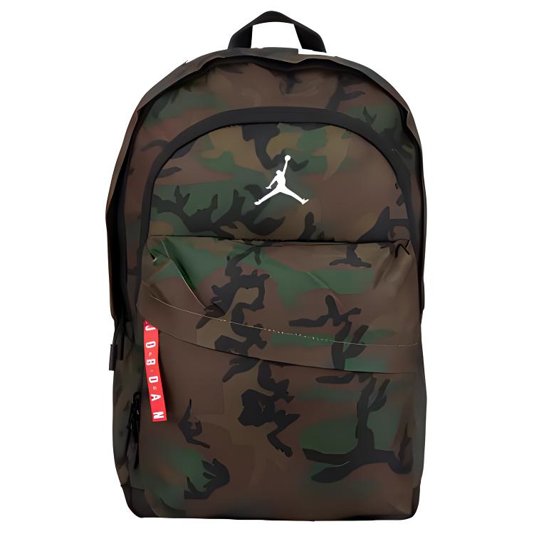 

New Jordan Polyester Backpack Regular Unisex Camouflage Army Green 9A0172-650 30.5*17.8*49.5CM