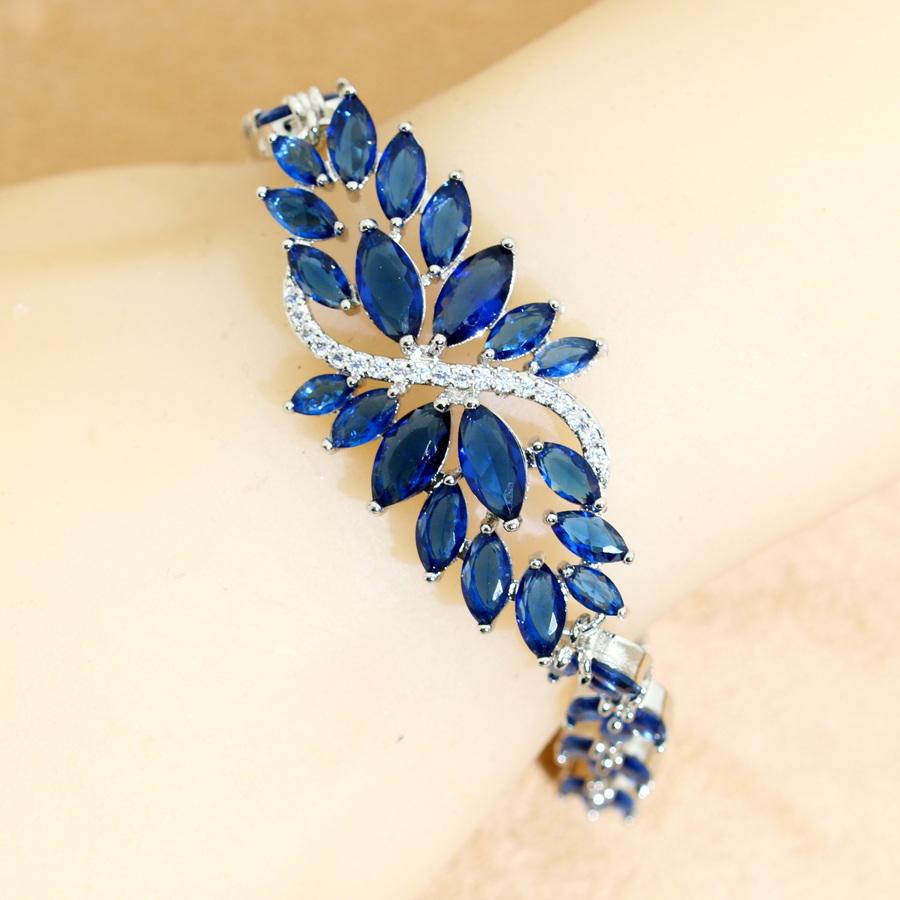 Luxuriöses Mehrfarbiger Stein Armband für Frauen Hochzeitsschmuck Geburtstagsgeschenk