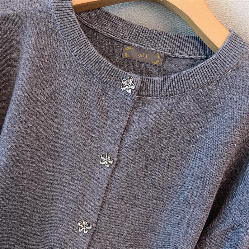 Damen Strickjacke in Übergröße, locker gestrickt, Brustumfang 150-160 - 8033