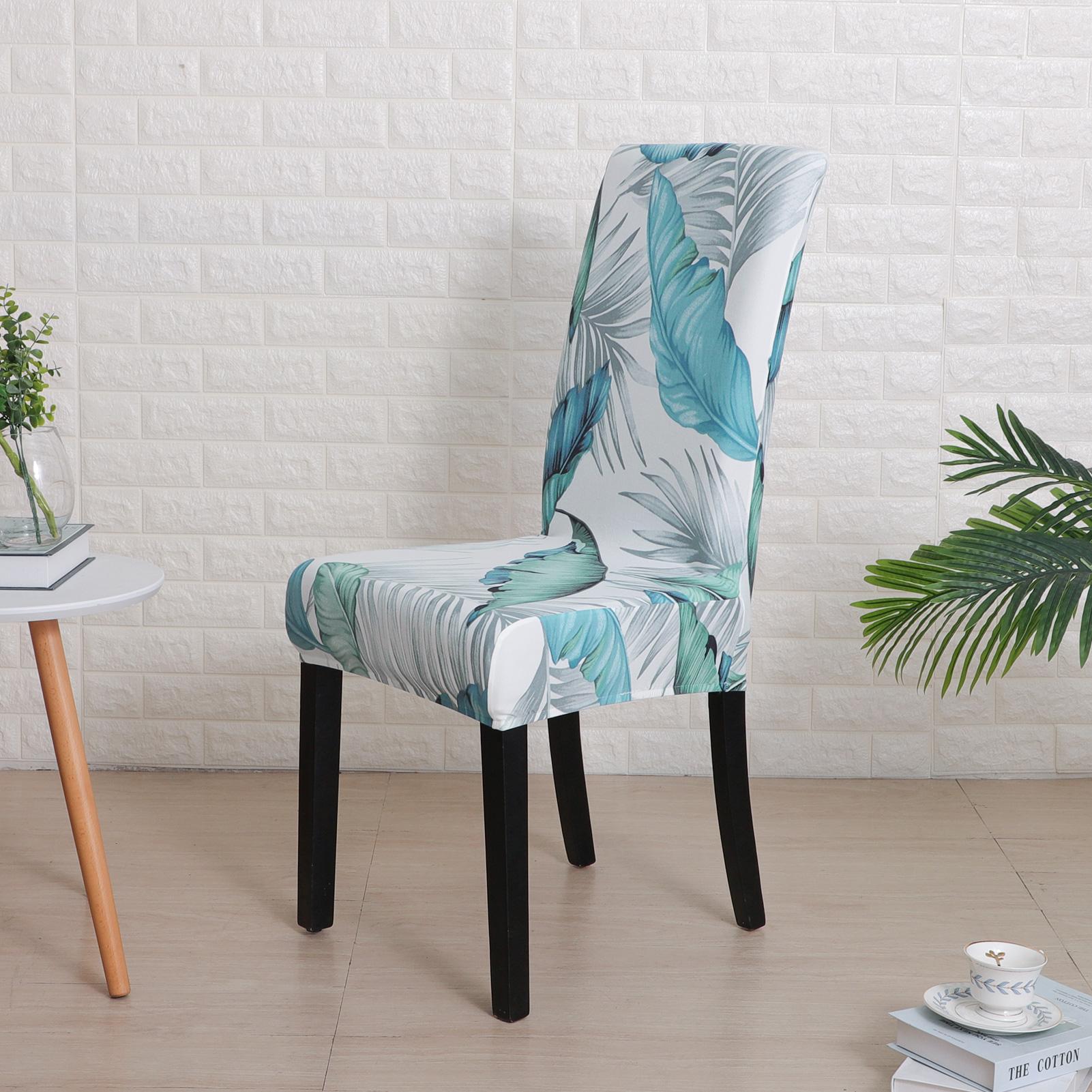 

Chair Cover for Dining Room Chair Cover Printed Stretch 2/4/6 Pieces Chair Covers Set 2PCS