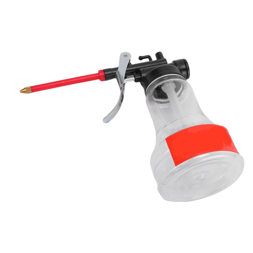 Oil Can 350ml Transparent PET High Pressure Hand Pump Oiler for Home Mechanical Maintenance