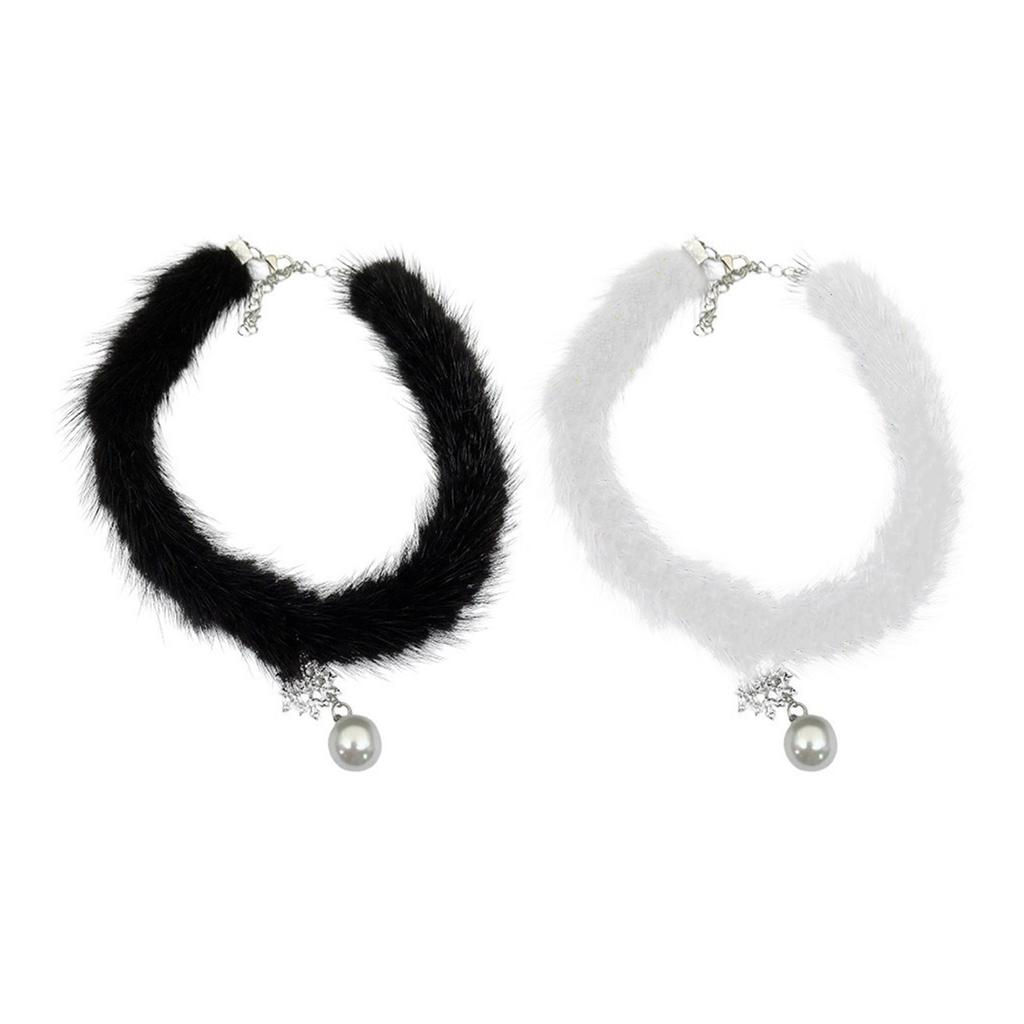 Soft Plush Necklace Warm Fashion Accessory Suitable for Youthful Women Seeking Comfort and Style in Cold Weather