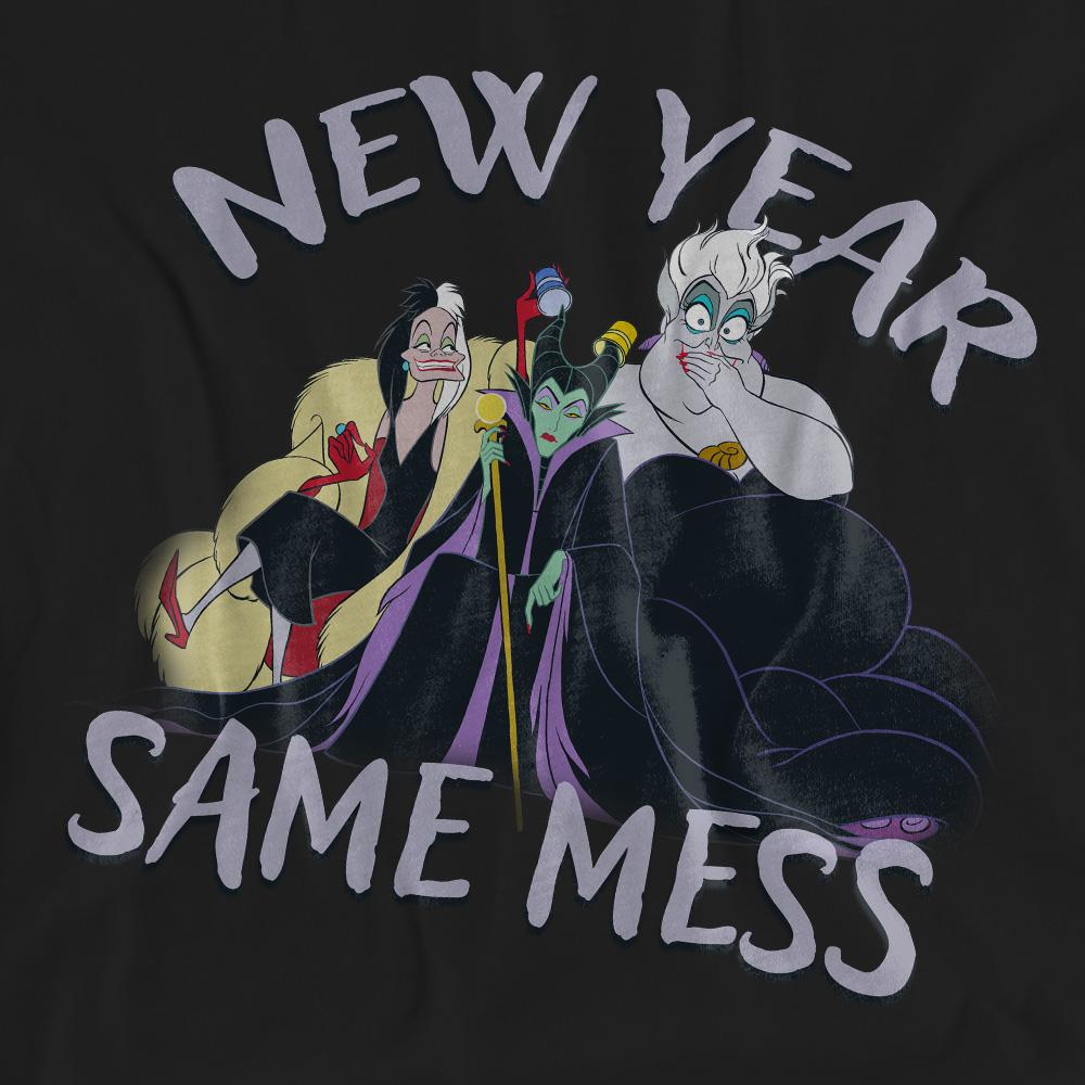 Disney Villains Unisex Adult New Year, Same Mess T-Shirt