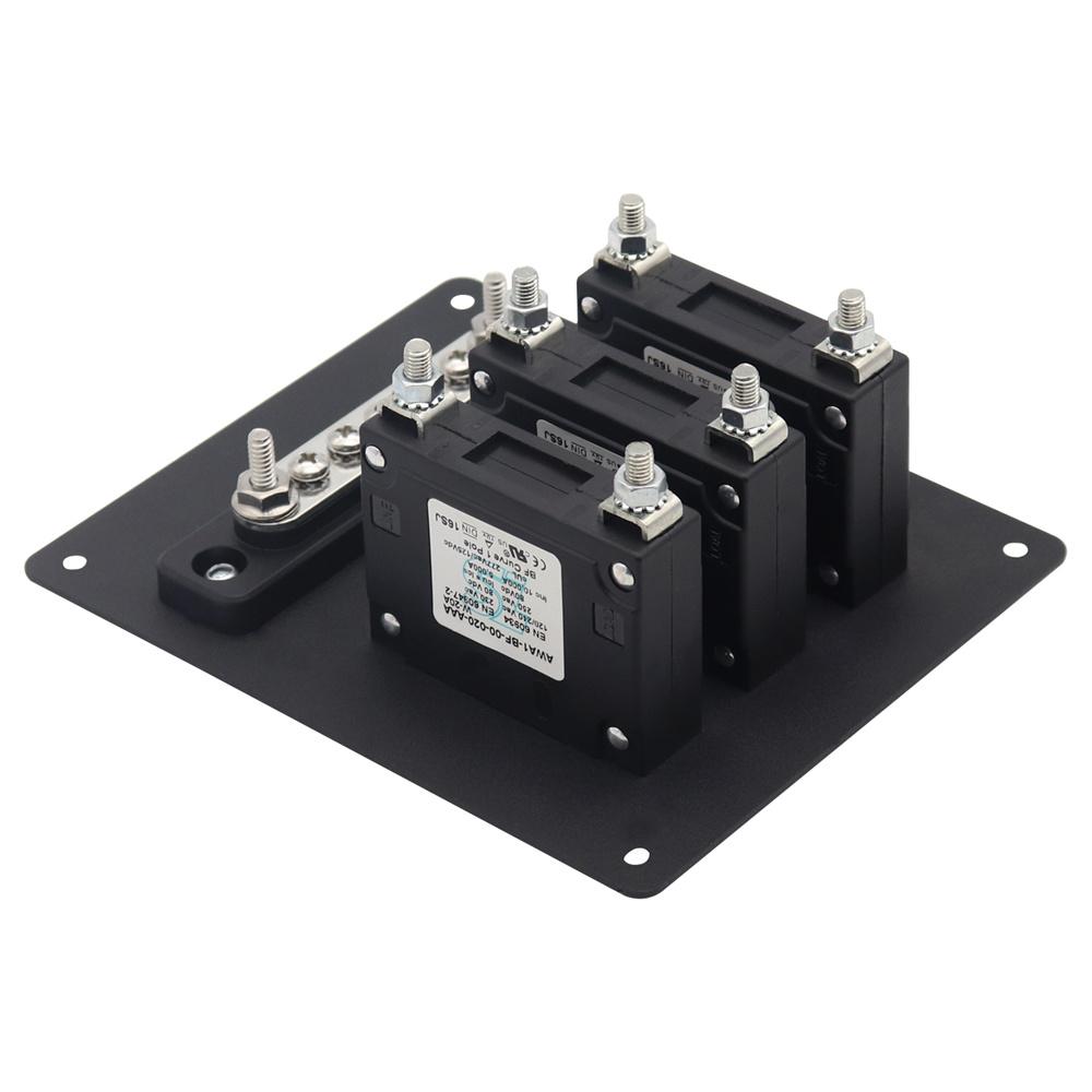Manual-Off Hydraulic Circuit Breaker with Integrated 5+2 Way 100A Busbar