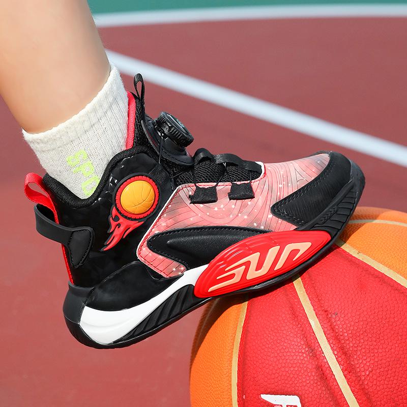 Boys' Winter 2025 Velvet-Lined Cotton Sneakers - Trendy Leather Surface for School Sports