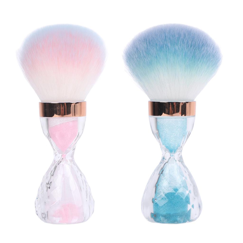 Nail Art Dust Brush Soft Nail Art Dust Cleaner Brush with Handle for Manicure and Makeup
