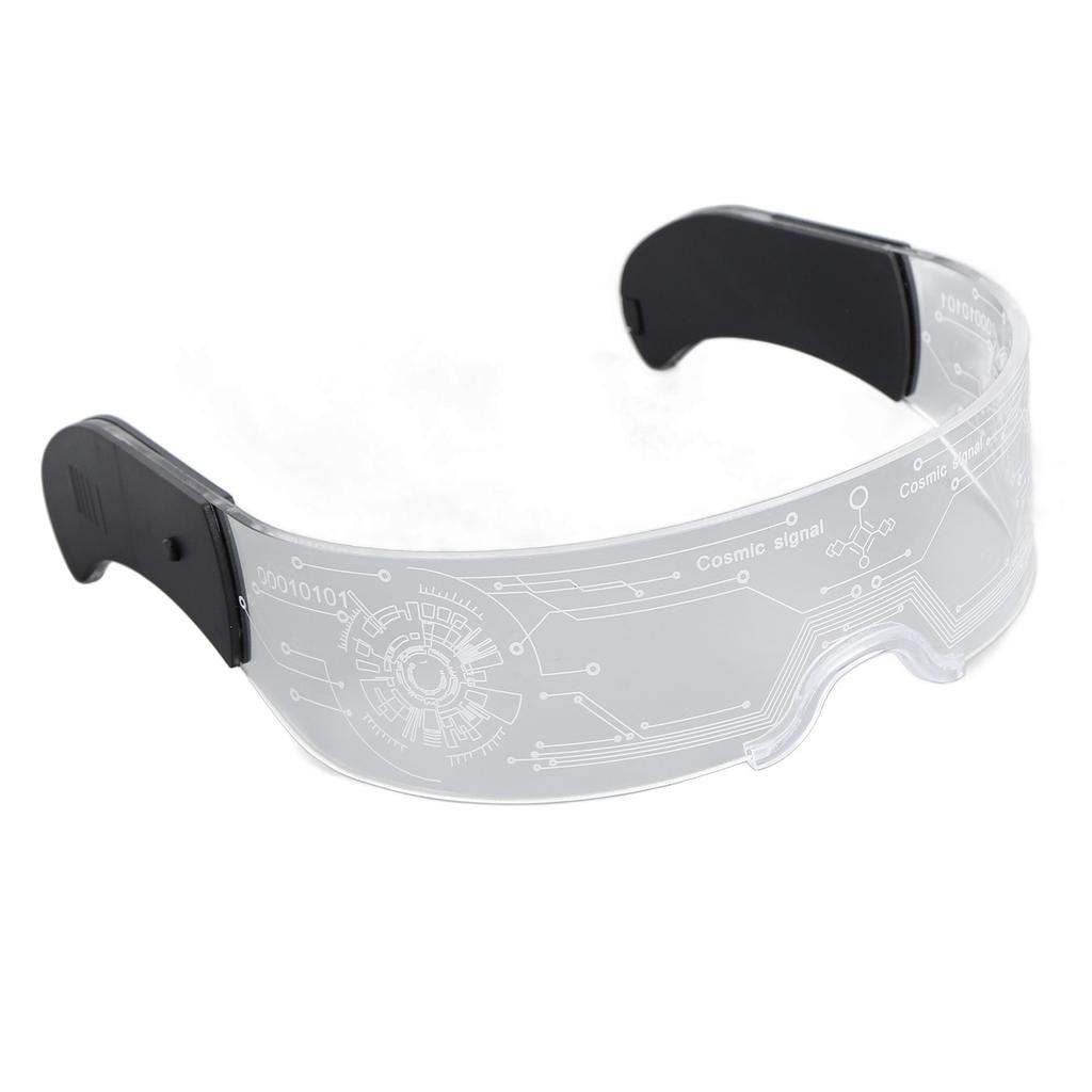 LED Visor Brille 7 Farben 4 Modi Leuchtende Cyberpunk Futuristische Brille für Party Cosplay Musik