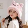 Unisex Winter Cartoon Hat & Scarf Set for Kids – Cute, Plush, Warm & Versatile Ear and Neck Protection