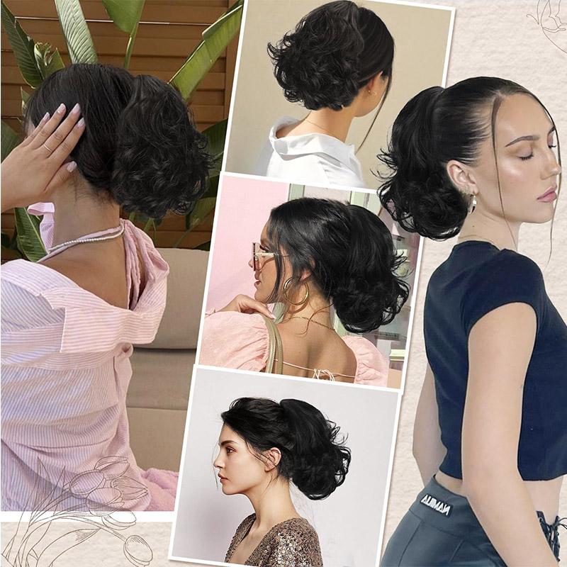 Syntetyczne przedłużanie włosów w koński ogon Krótki falisty koński ogon Kobieta klips z pazurami Kucyk Peruka Naturalna treska do włosów