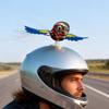Helmdekoration für Motorrad Lustig Dynamisch Realistisch Vogel Auto Seite Rückspiegel Dekorationen für Fahrerinnen Radfahrer