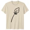 Simple Botanical Line Art T-Shirt Minimalist Floral Plant Nature Birthday Gift