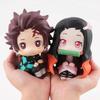 Kawaii Anime Demon Slayer Figure Kamado Nezuko Kamado Tanjirou Kawaii Q Version Action Figura PVC Model Toy Gift