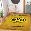 Borussia Dortmund Customize Your Name Carpet Design for Outdoor Study Room Living Rooms Kitchen Anti-slip Rug Decorate Offices Gift for Festivals