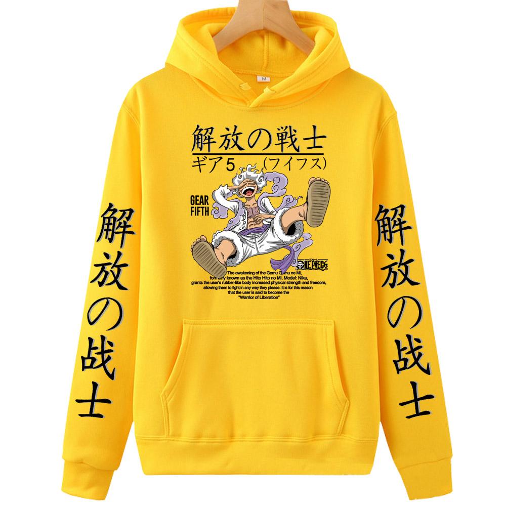 Men's Clothing Anime One Piece Hoodie Luffy Sun God Hoodie 2026 Manga Style Print Tops Fall Harajuku Style Hoodie