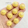 12PCS Resin Cute Cartoon Sunflower Figurines Flat Back Stone DIY Wedding Jewelry Decor Scrapbooks Accessories Crafts