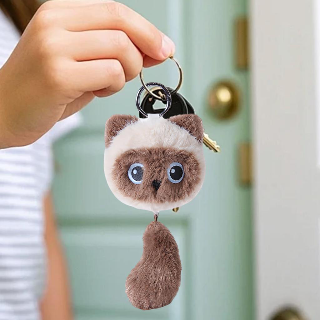 Niedliche Plüsch Schlüsselanhänger Puppe, Entzückender Stofftier Schlüsselring für Rucksack Handtasche Auto, Weicher Kawaii Anhänger Geschenk für Kinder Jugendliche Mädchen