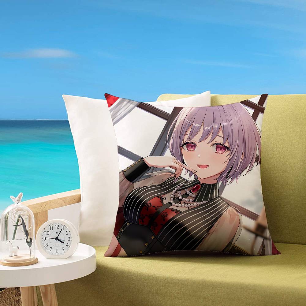 B-Bang Dream Ave Mujica Cartoon Pillow Case Cushion Cover Soft Cute Throw Pillow Case For Sofa Pillowcase Polyester With Zipper