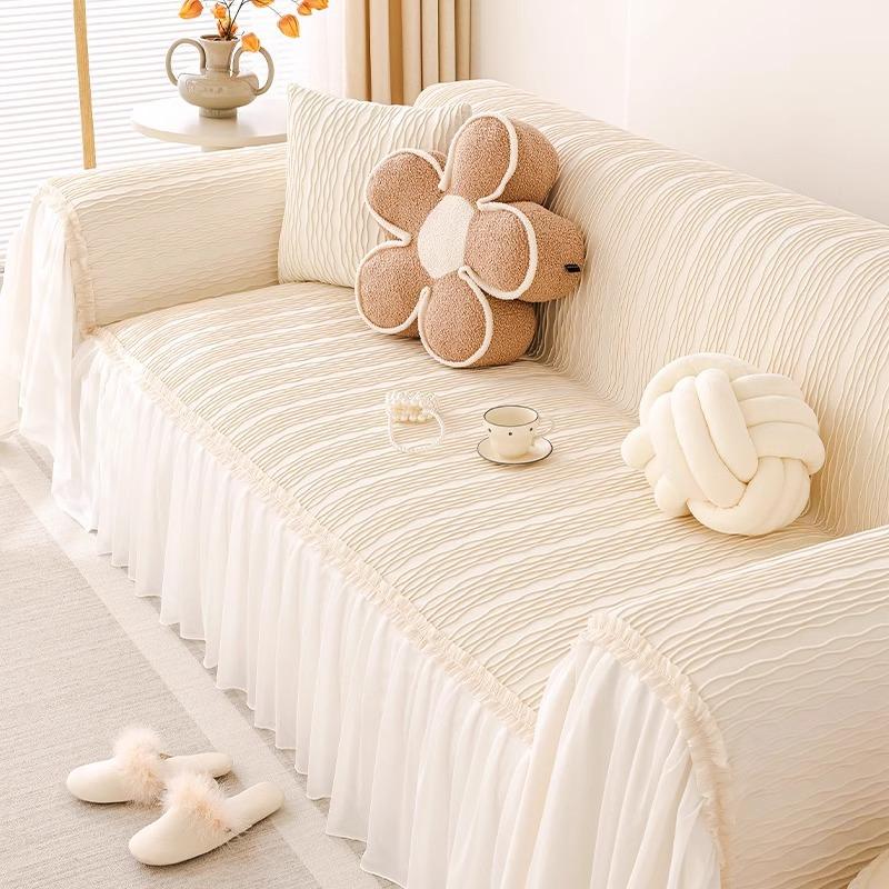 

2025 new cream wind sofa towel, a whole cover, all-season universal non-slip all-inclusive universal cover, cover cloth blanket 45 * 45cm pillow cover