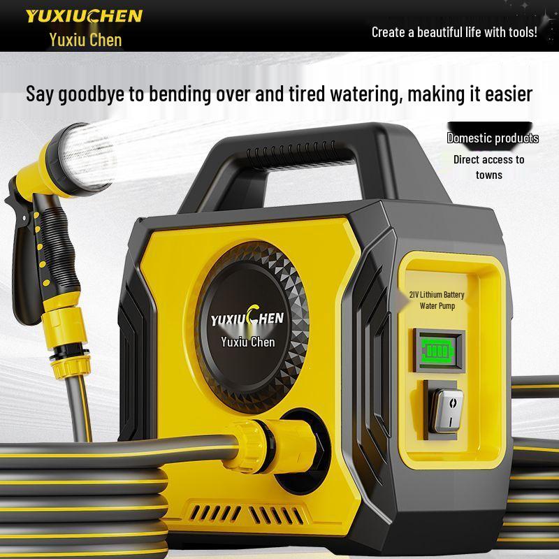 Rechargeable Water Pump for Home Garden Irrigation - Vegetable Patch Sprinkler with Lithium Battery