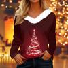 Dámské košile s dlouhým rukávem Roztomilé topy Vánoční potisky Trička Blůzy Ležérní Nadměrné velikosti Základní topy Pulovr