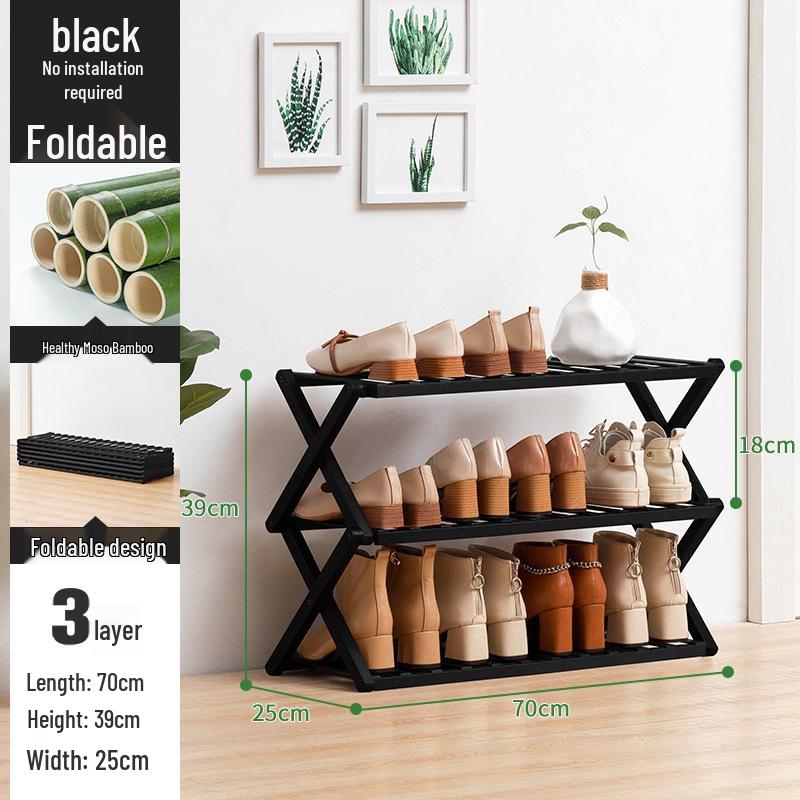 Compact Wooden Shoe Storage Rack: Multi-Layer, Dustproof Shoe Cabinet for Dorm or Entryway