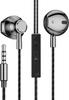 Wired Stereo Earphones with Adjustable Clear Sound Leak Compatible with Multiple Devices Earphones, Microphone, Volume, Lightweight, Calls,