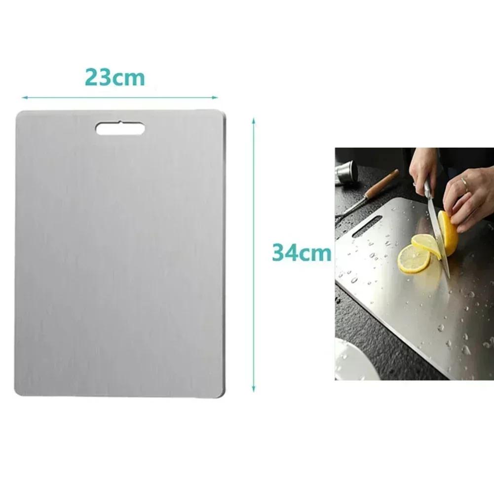 Stainless Steel Cutting Board for Kitchen Chopping Board for Meat and Vegetables Easy to Clean and Space Saving Design