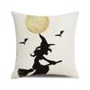 Halloween Bat Crow Pumpkin Print Cushion Cover Home Living Room Sofa Decoration Throw Pillow Cover