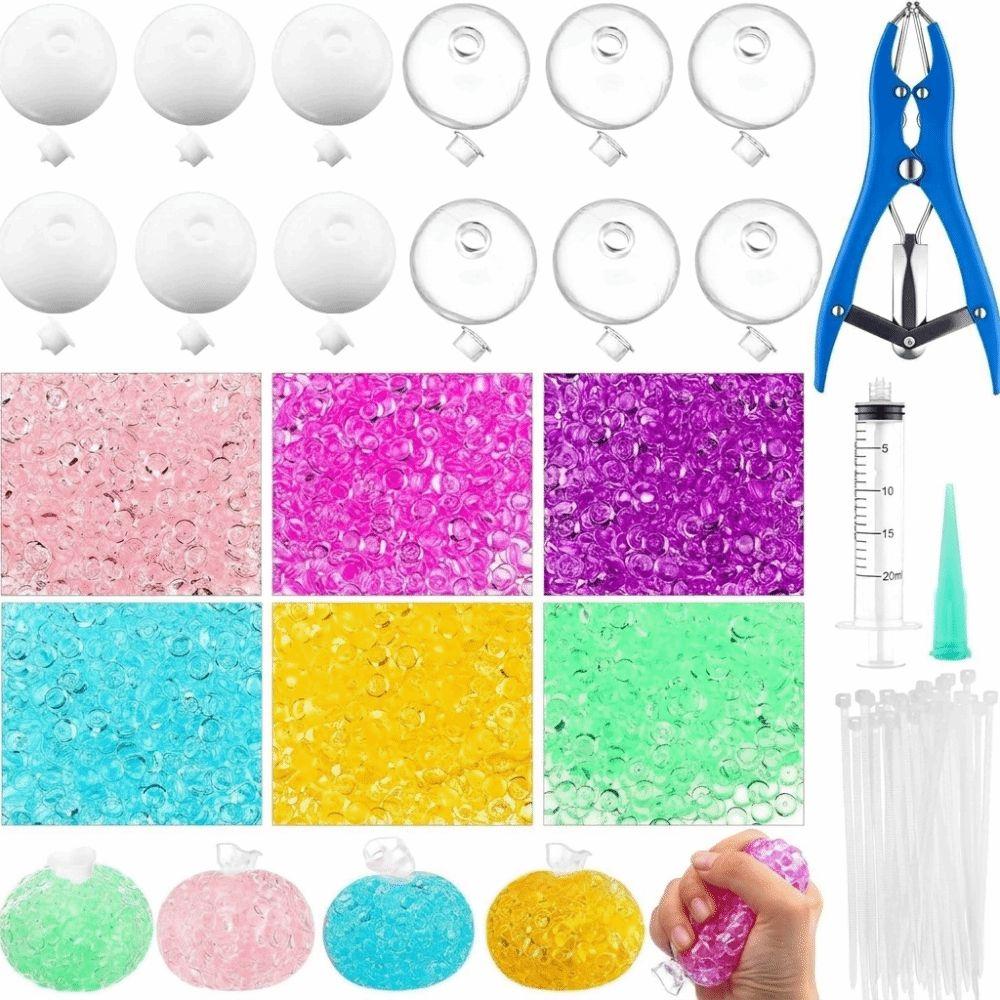 1 Set TPR Empty Ball Skin Clear Refillable Ball Shell Fun Fidget Ball Toy Stress Relief