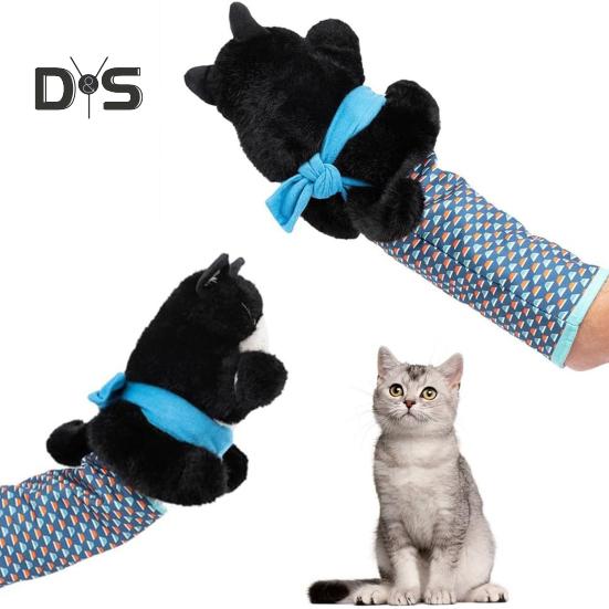 1Pc/2Pcs Cat Puppet Wrestler Toy Interactive Stuffed Animals Hand Puppet with Tough Padding for Safe Play Cat Wrestling Puppet Toy for Boredom-Busting