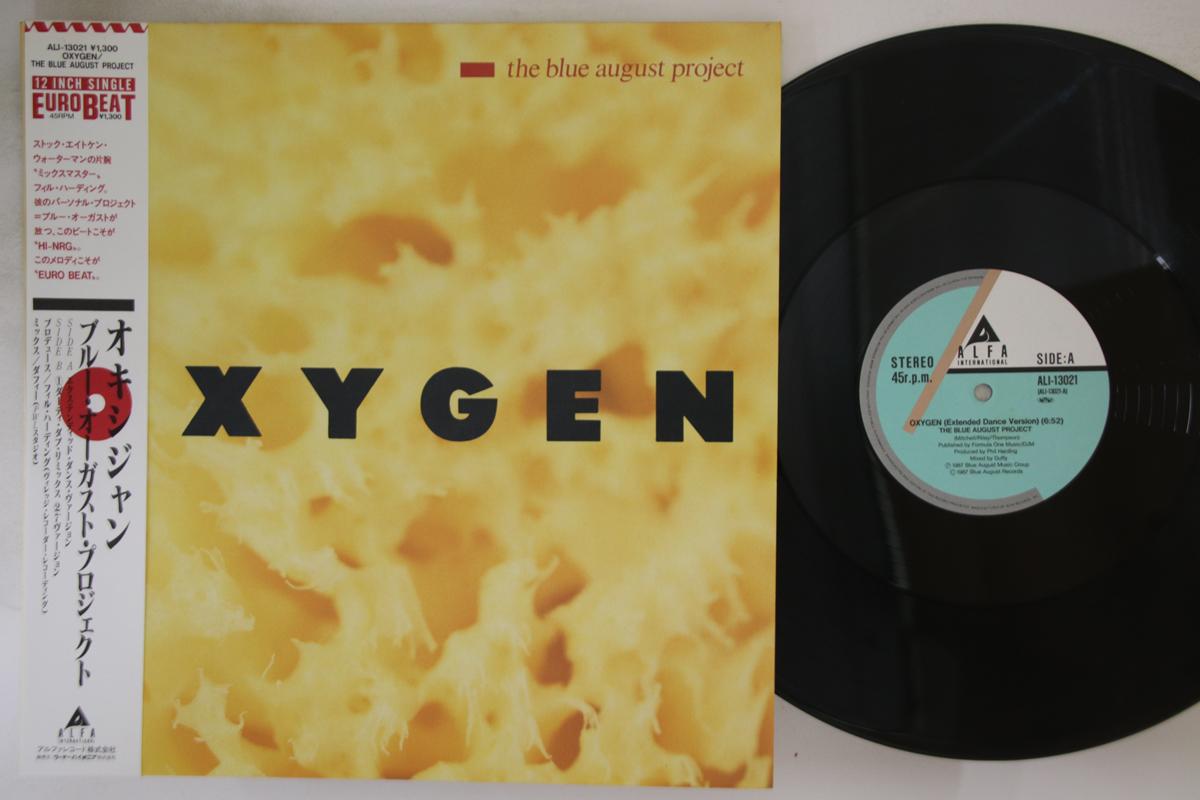 

12-дюймовая пластинка BLUE AUGUST PROJECT - Oxygen ALI13021 ALFA INTERNATIO 1987 Япония Оби Поп