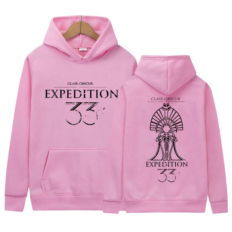 Clair Obscur 33 Bluza z kapturem z okładką graficzną Odzież unisex Gotycka bluza z długim rękawem Bluza typu pulower o retro estetyce