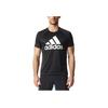 Adidas D2M Tee Logo Casual Sport T-Shirt Men Tops Black BK0937