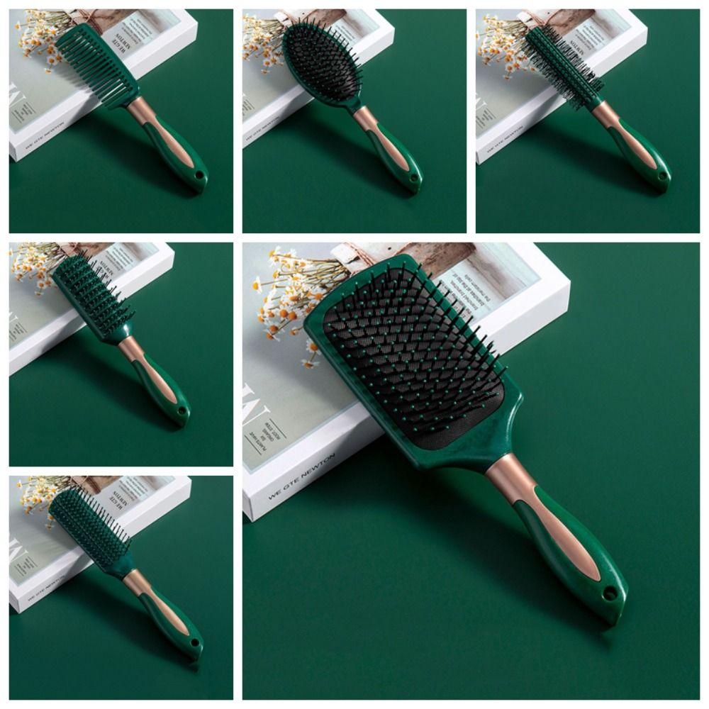 Anti-static Scalp Massage Comb Green Series Hair Styling Tool Fashion Air Bag Comb  Salon Home