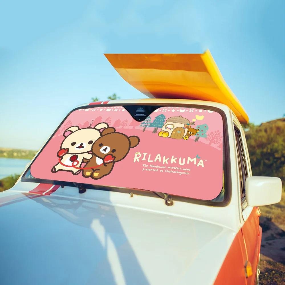Rilakkuma Car Sunshade - Cute Windshield Sun Protection