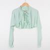 Quick-Drying Long Sleeve Crop Top Ultra-thin Ice Silk Shawl Fashion Sunscreen Sleeves  Girls