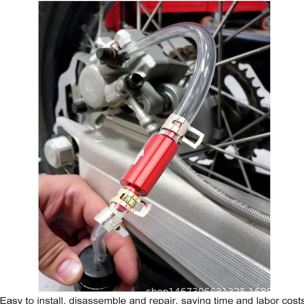 Motorcycle Brake Bleeder Hose Kit with One Way Check Valve 6mm Tube for Efficient Brake Maintenance and Air Prevention