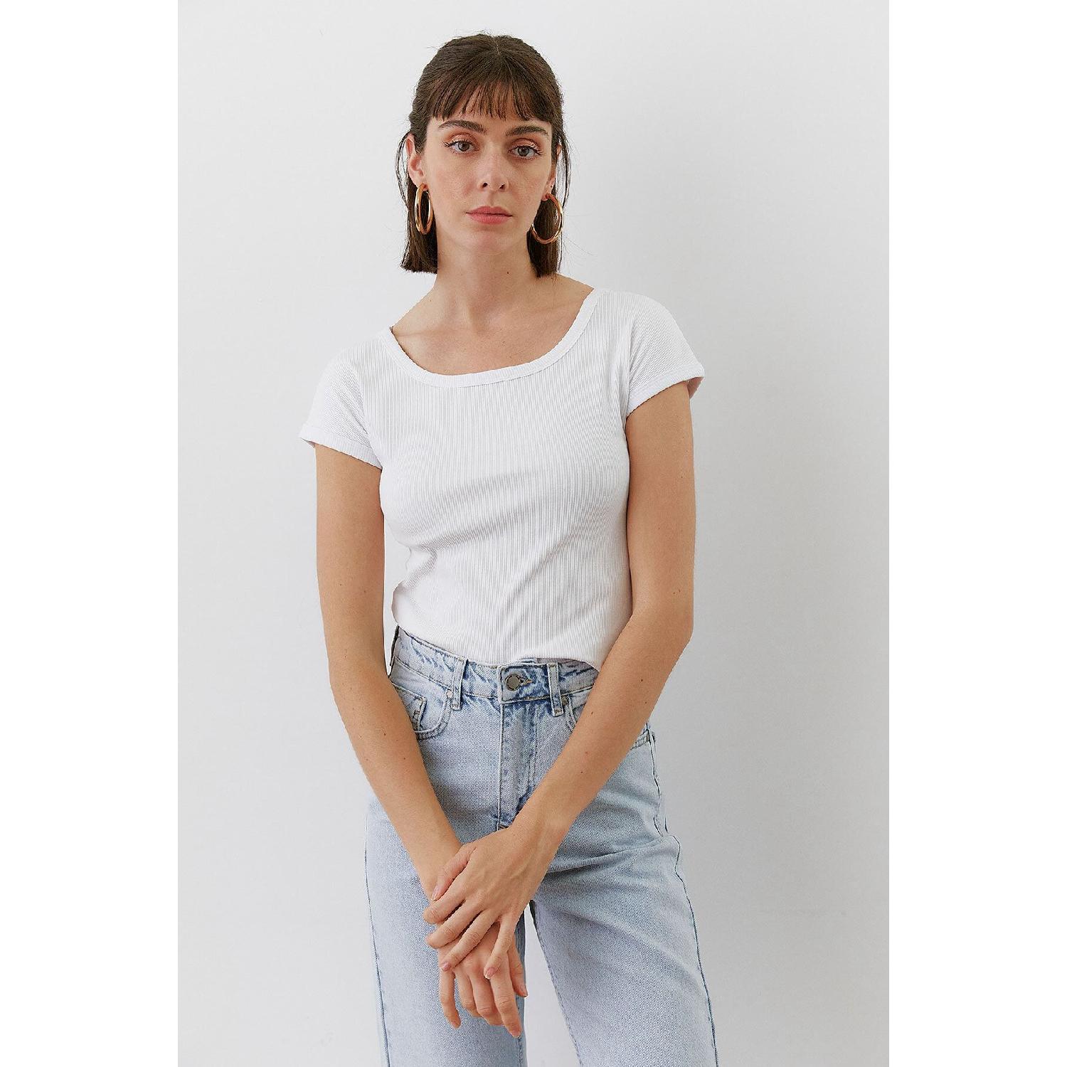 

Футболка на бретельках с низкими рукавами S синий