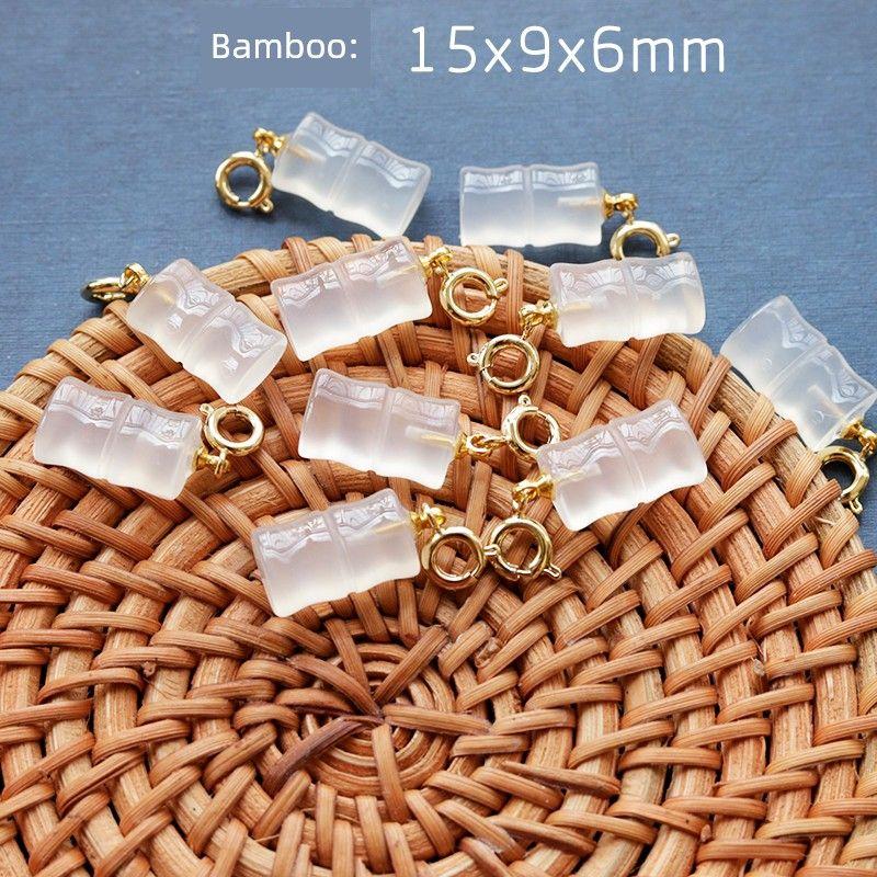 

Мир Пряжка Бамбуковый Сустав Белый Ледяная Роза Маленький Слип Халцедон