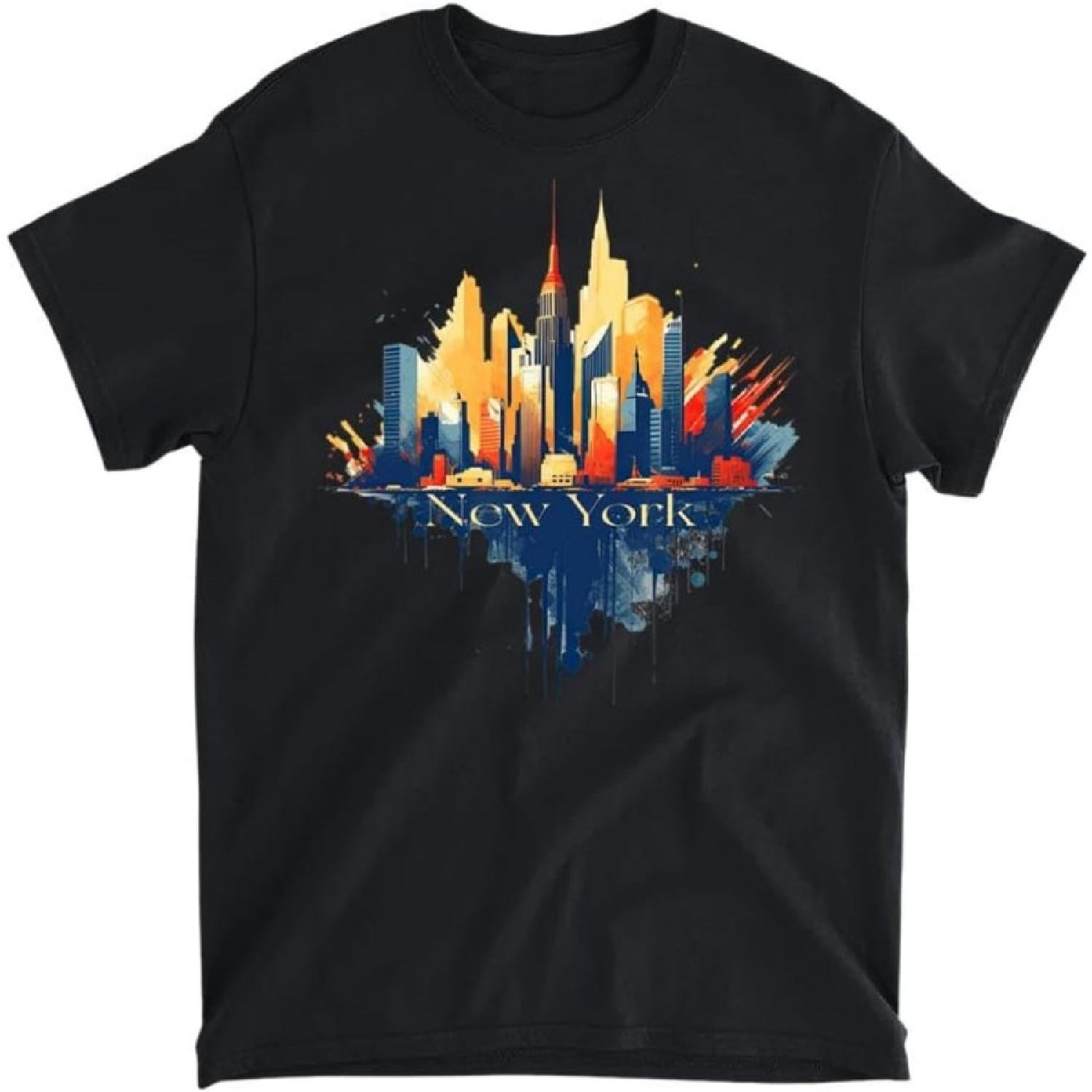 

New York City Downtown Skyline Statue of Liberty NYC T-Shirt, Long Sleeve Shirt, Sweatshirt, Hoodie Unisex Adult Size Made in Canada(1) XXXXXL різнокольоровий